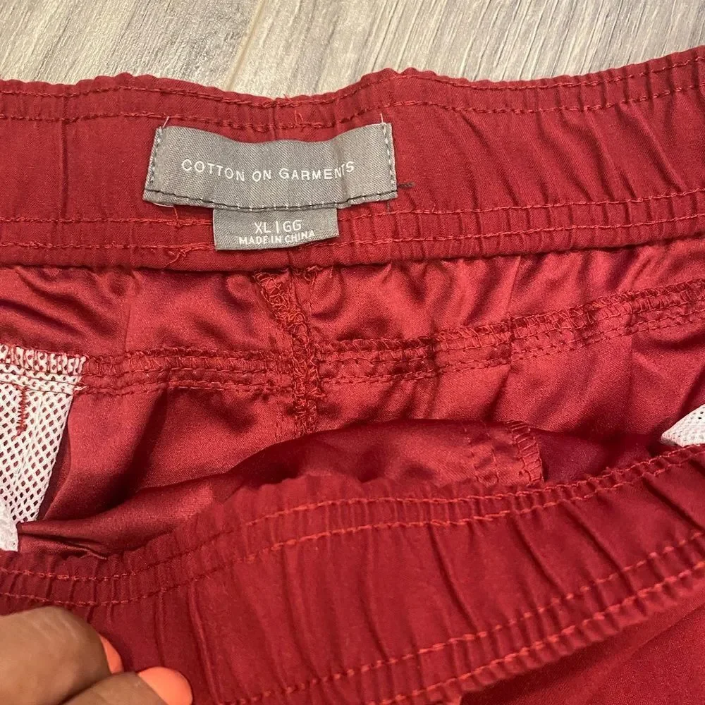 Mens red swim short